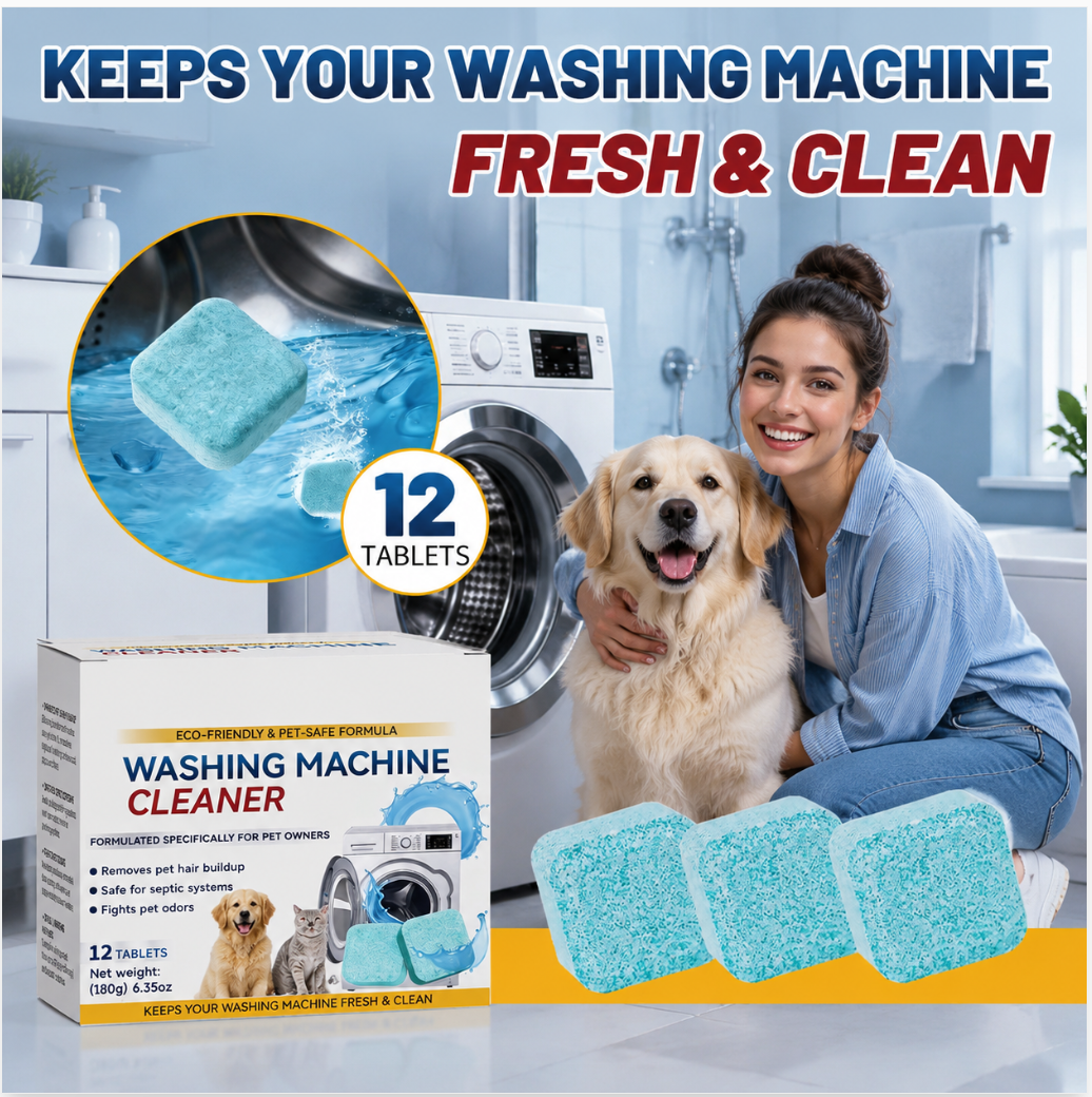 🔥 Powerful Washer Deep Cleaner Tablets – Eliminate Hidden Bacteria & Bad Smells Fast