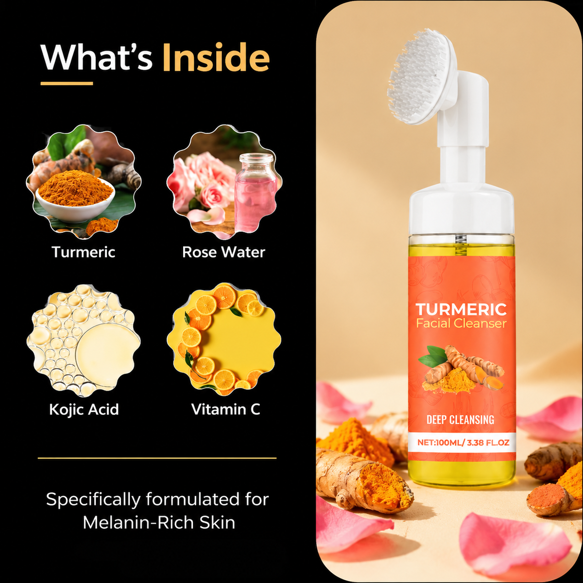 Turmeric Foaming Face Wash🌟Restore the radiance of the skin