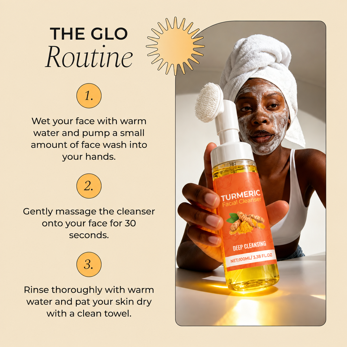 Turmeric Foaming Face Wash🌟Restore the radiance of the skin